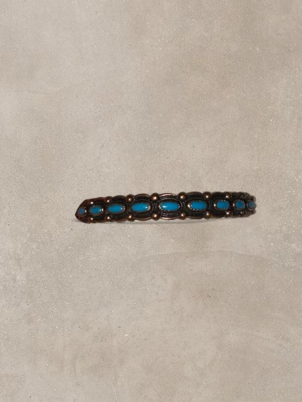 Vintage Bell Trading Post turquoise sterling silver cuff bracelet